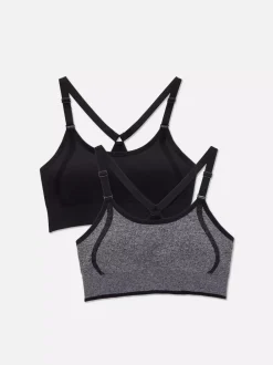 Primark Odzież Domowa I Na Siłownię|Biustonosze<Bezszwowe biustonosze sportowe typu bokserki, 2 szt.