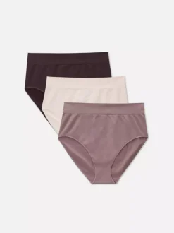 Damskie Primark Majtki Damskie<Bezszwowe figi z wysokim stanem, 3 pary