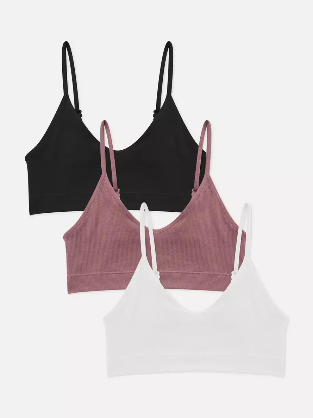 Primark Biustonosze<Bezszwowe krótkie braletki na ramiączkach, 3 pary