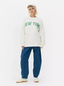 Primark Odzież Domowa I Na Siłownię|Bluzy<Bluza oversize z nadrukiem