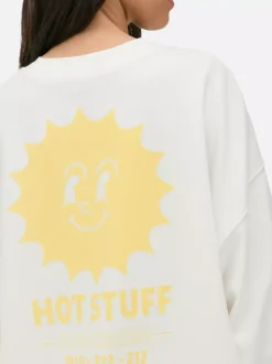 Primark Bluzy<Bluza oversize z nadrukiem
