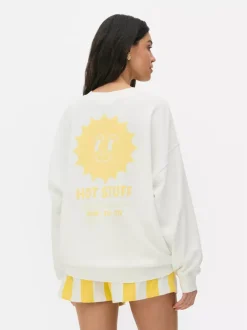 Primark Bluzy<Bluza oversize z nadrukiem