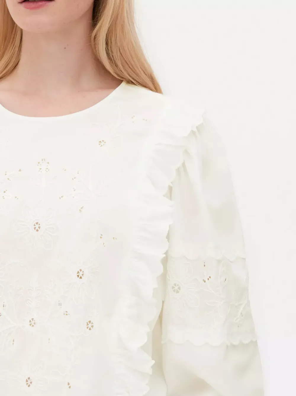 Primark Koszule I Bluzki<Bluzka z falbanką i bufiastymi rękawami