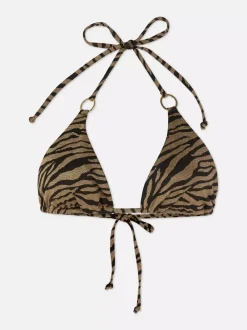 Primark Stroje Kąpielowe I Plażowe<Błyszcząca trójkątna góra od bikini w zeberkę