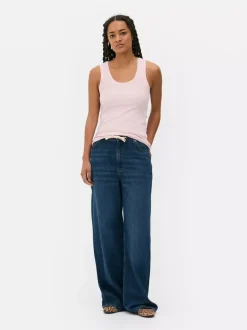 Primark Topy I T-Shirty<Dżersejowa koszulka prążkowana bez rękawów