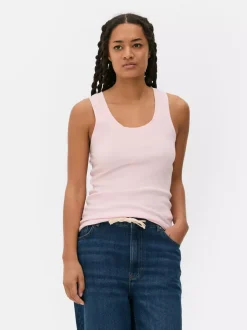 Primark Topy I T-Shirty<Dżersejowa koszulka prążkowana bez rękawów