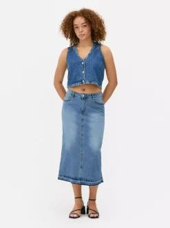 Primark Spódnice<Jeansowa spódnica midi