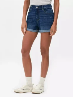 Primark Szorty<Jeansowe spodenki z podwiniętymi nogawkami