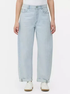 Primark Jeansy<Jeansy typu barrel z klamrą