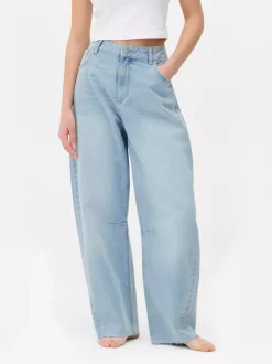 Primark Jeansy<Jeansy typu barrel z postrzępionym obszyciem
