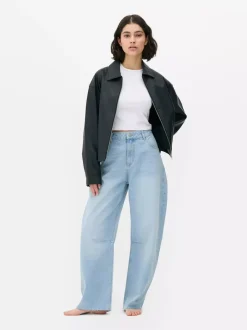 Primark Jeansy<Jeansy typu barrel z postrzępionym obszyciem