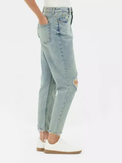 Primark Jeansy<Jeansy typu mom z rozdarciami