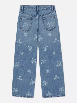 Dzieci Primark Jeansy<Jeansy z szeroką nogawką w kwiaty