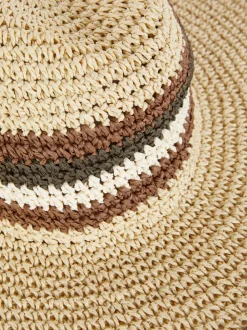 Primark Czapki, Rękawiczki I Szaliki<Kapelusz typu panama w paski Paula Echevarría