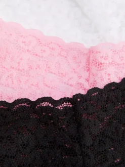Damskie Primark Majtki Damskie<Koronkowe stringi typu bandeau, 3 pary