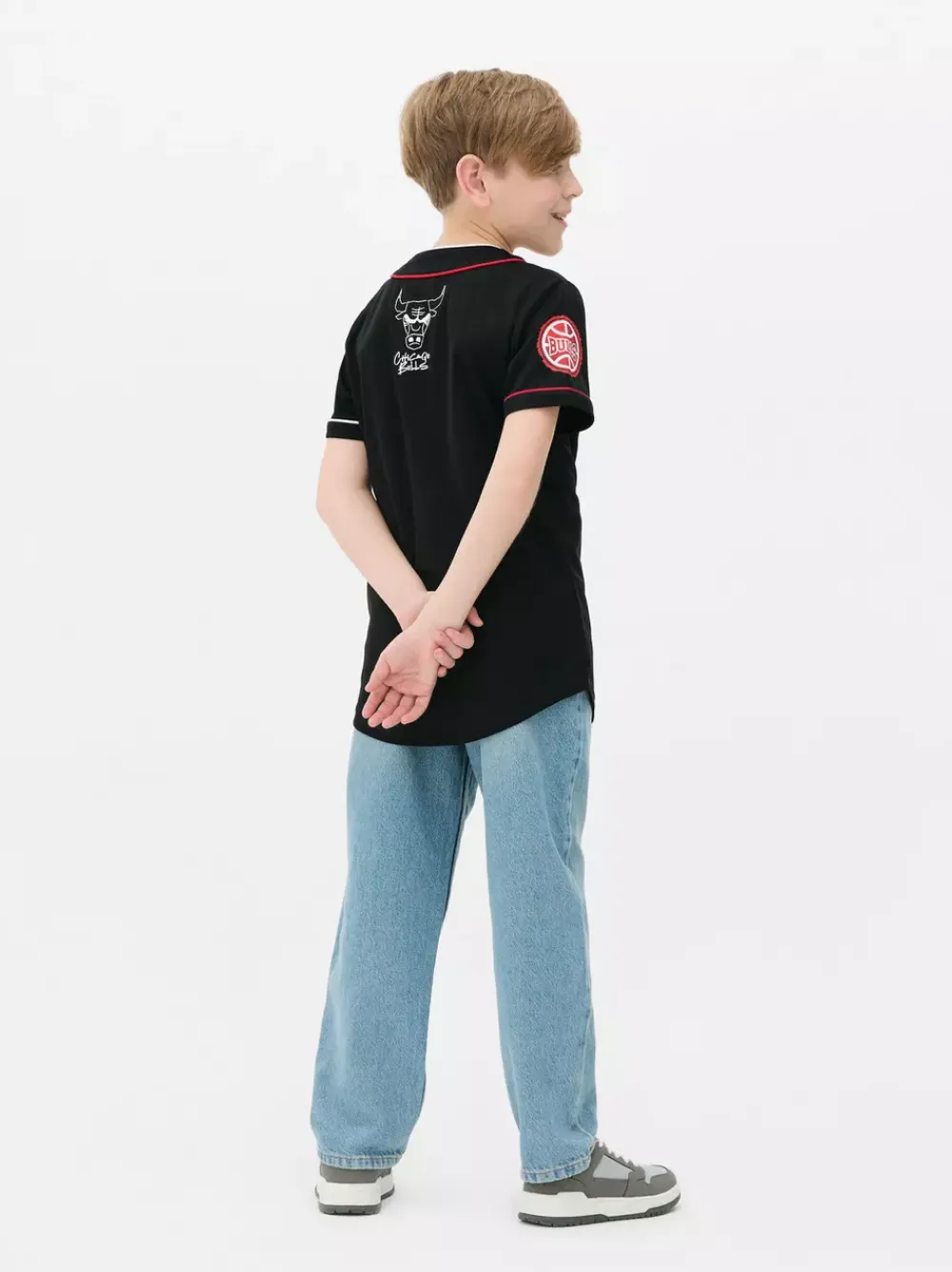 Dzieci Primark Topy I T-Shirty<Koszula bejsbolowa z motywem NBA Chicago Bulls