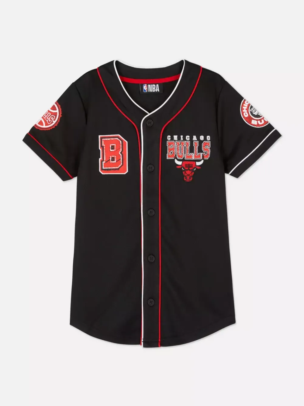 Dzieci Primark Topy I T-Shirty<Koszula bejsbolowa z motywem NBA Chicago Bulls