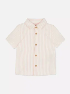 Primark Topy I T-Shirty<Koszula typu oxford w paski z krótkim rękawem