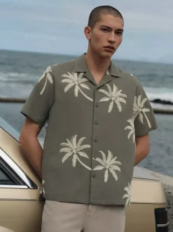 Primark Koszule<Koszula z haftowaną palmą