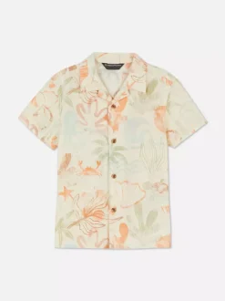 Dzieci Primark Koszule|Topy I T-Shirty<Koszula z krótkim rękawem i morskim nadrukiem