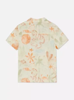 Dzieci Primark Koszule|Topy I T-Shirty<Koszula z krótkim rękawem i morskim nadrukiem