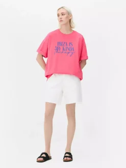 Primark Topy I T-Shirty<Koszulka oversize z napisem
