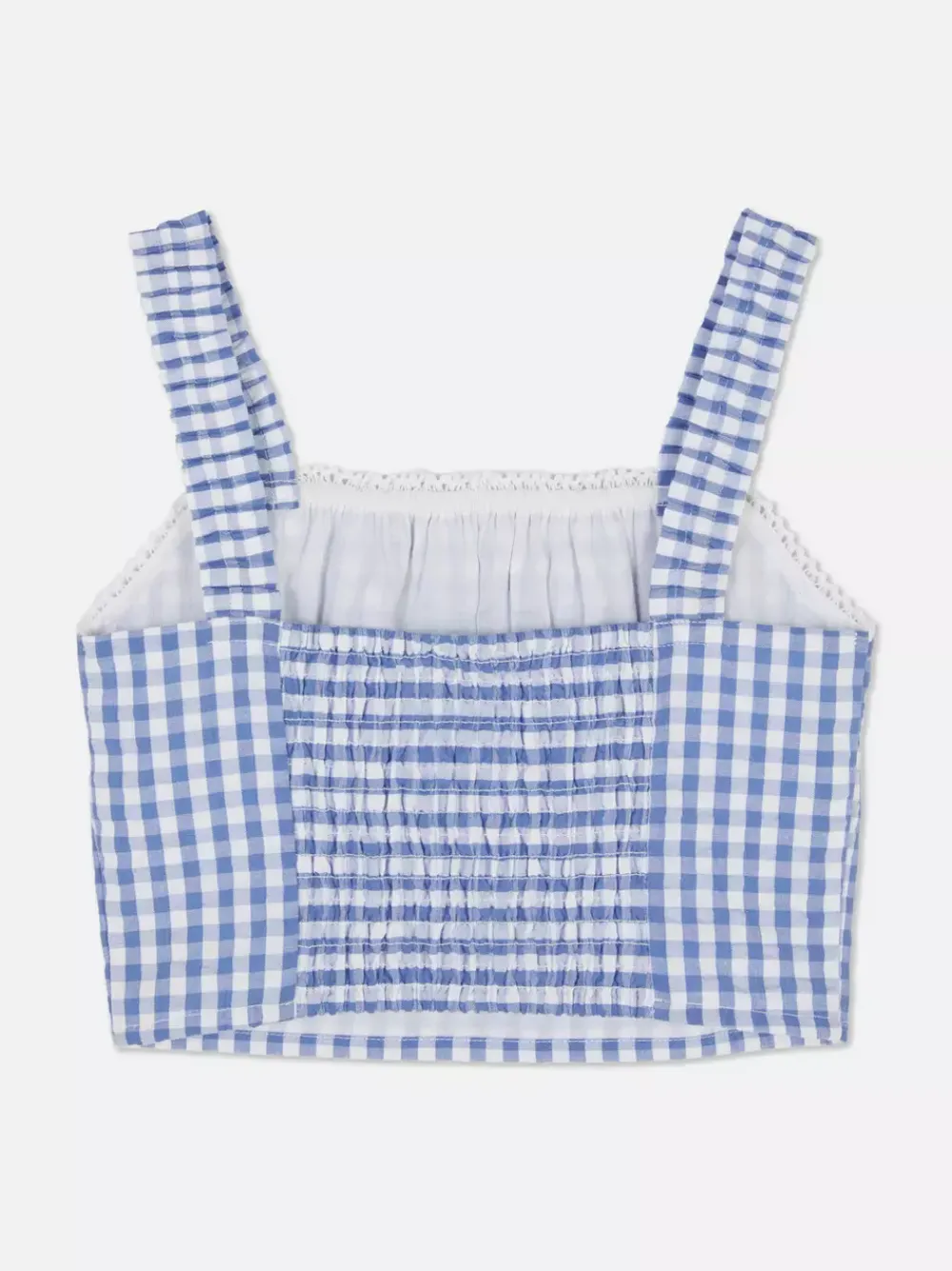 Dzieci Primark Topy I T-Shirty<Krótka koronkowa bluzka w kratę vichy