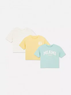 Dzieci Primark Topy I T-Shirty<Letnie T-shirty, 3 szt.