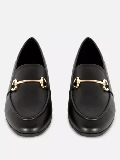 Primark Płaskie Buty<Loafersy ze sztucznej skóry z klamrą