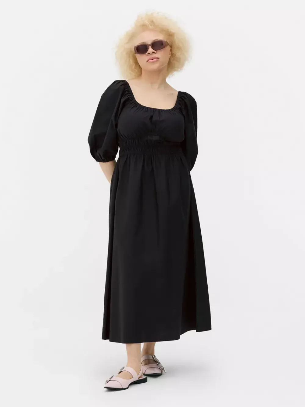 Primark Sukienki<Popelinowa sukienka midi z marszczeniami