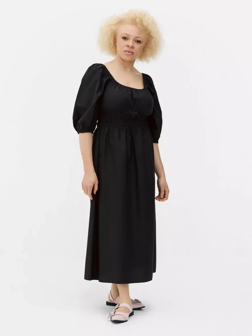 Primark Sukienki<Popelinowa sukienka midi z marszczeniami