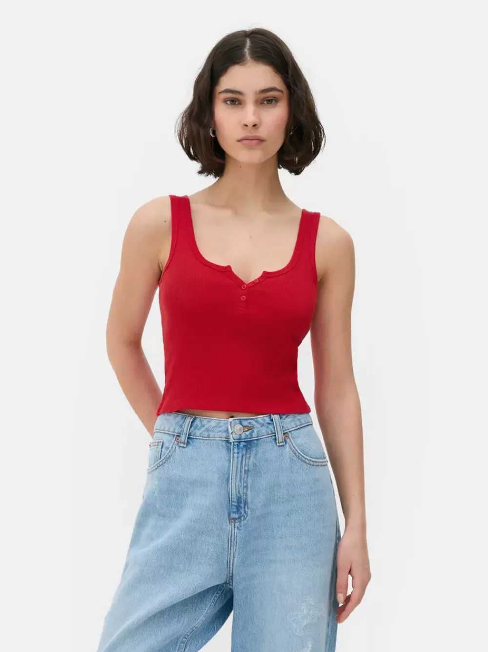 Primark Topy I T-Shirty<Prążkowana koszulka bez rękawów typu henley