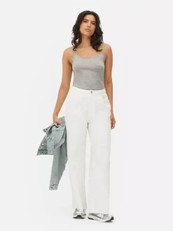 Primark Topy I T-Shirty<Rozciągliwy top na ramiączkach z głębokim dekoltem