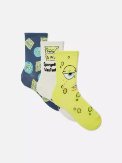 Primark Skarpety<Skarpety ze SpongeBobem Kanciastoportym, 3 pary