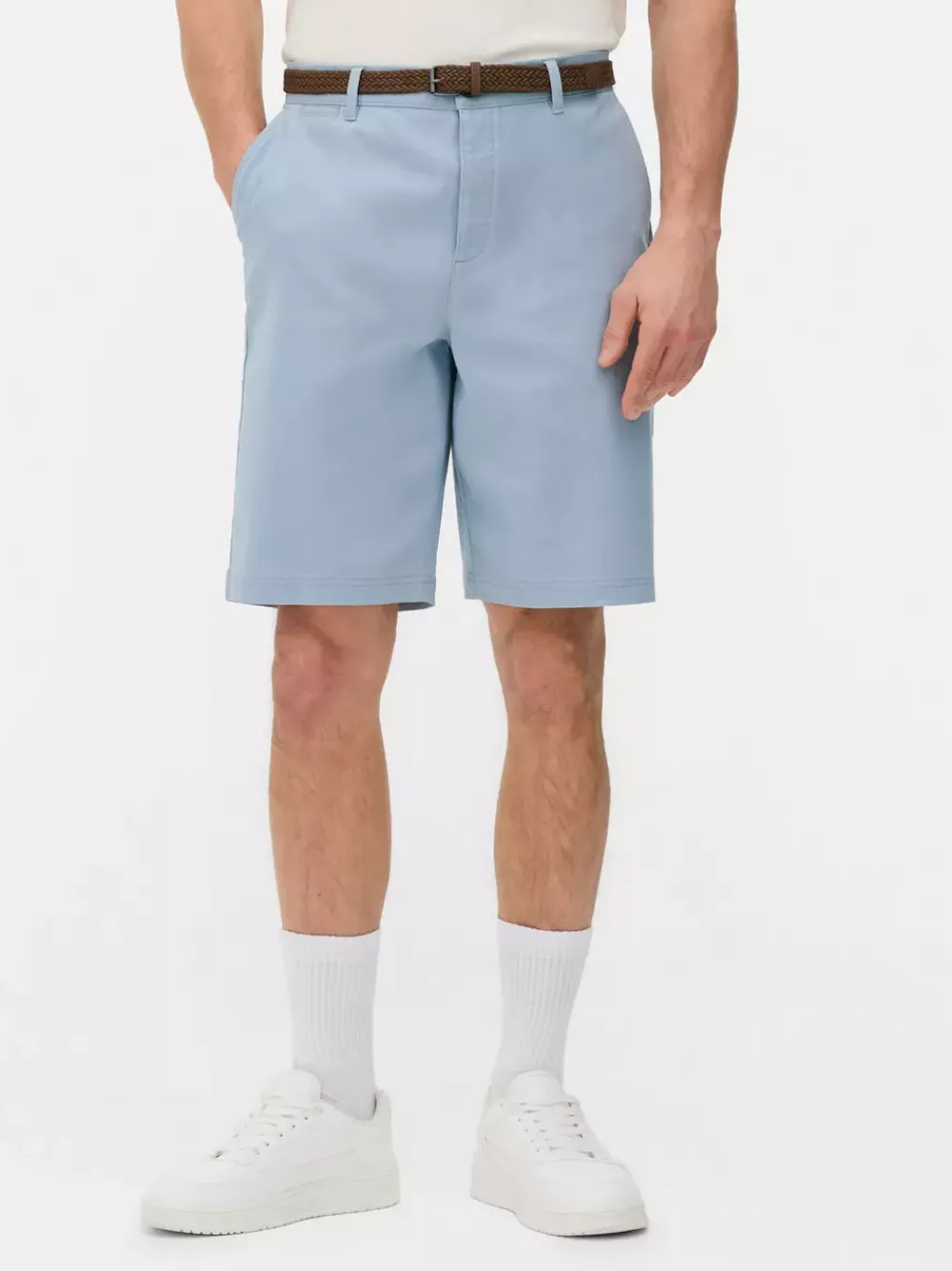 Primark Szorty<Spodenki chinosy z paskiem