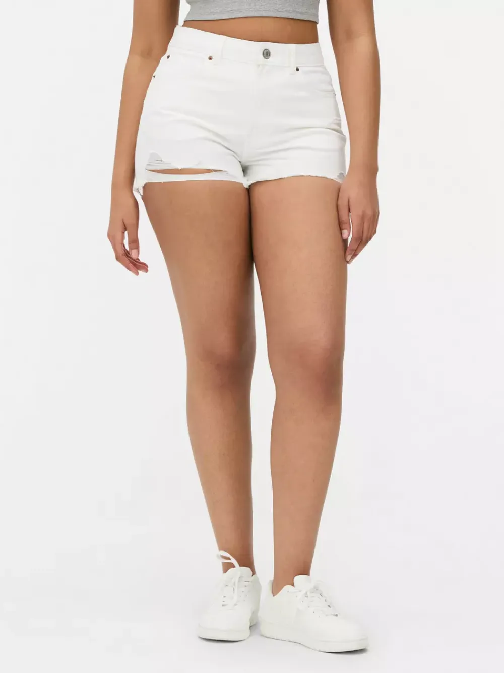 Primark Szorty<Spodenki jeansowe z przetarciami