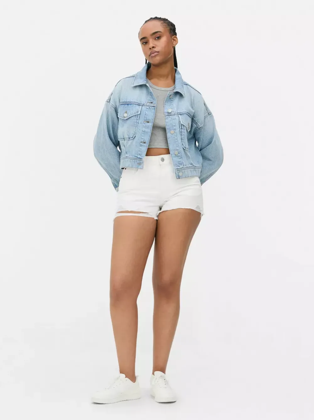 Primark Szorty<Spodenki jeansowe z przetarciami
