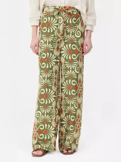 Primark Spodnie I Legginsy<Spodnie palazzo z szerokimi nogawkami i nadrukiem