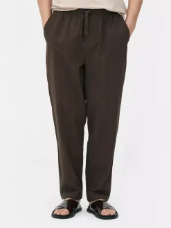 Primark Spodnie<Spodnie w paski z tkaniny seersucker