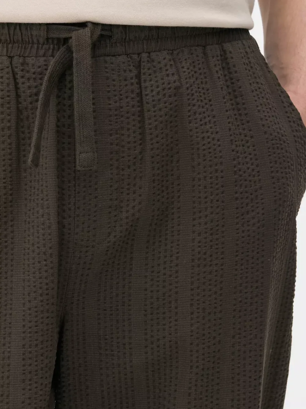 Primark Spodnie<Spodnie w paski z tkaniny seersucker