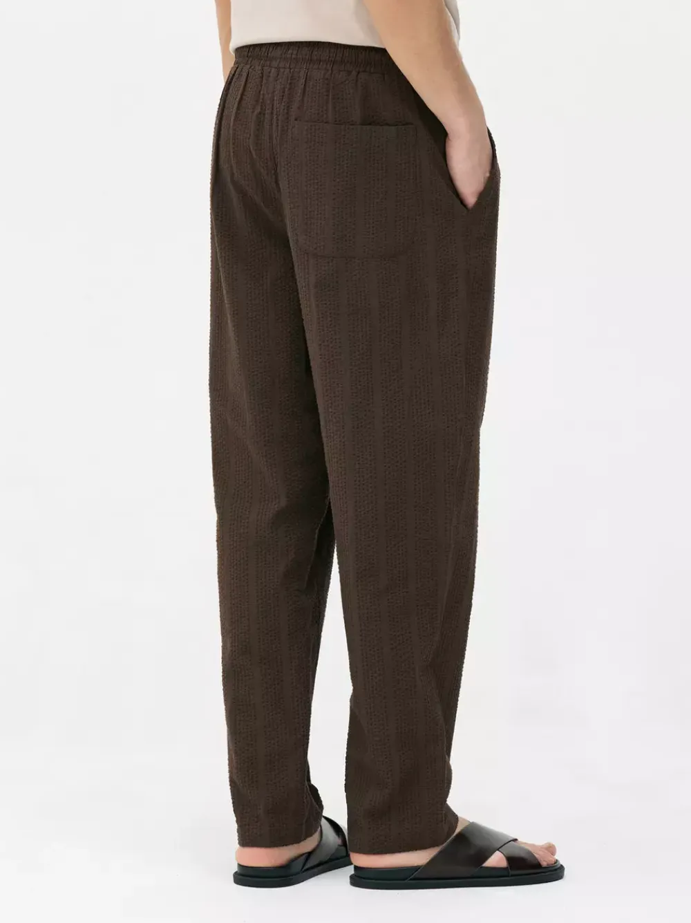 Primark Spodnie<Spodnie w paski z tkaniny seersucker