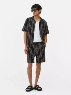 Primark Szorty<Szorty w paski ze sznurkiem w talii