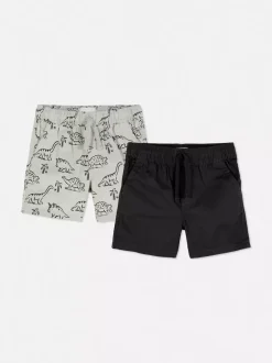 Dzieci Primark Szorty<Szorty z tkaniny ściągane sznurkiem, 2 pary