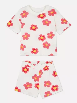 Primark Komplety I Gotowe Stroje<T-shirt i szorty w kwiaty, zestaw