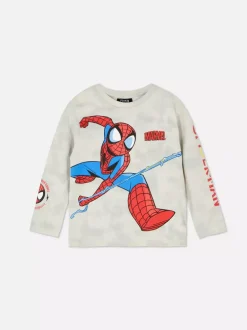 Dzieci Primark Topy I T-Shirty<T-shirt z długim rękawem, motyw Spider-Mana Marvela