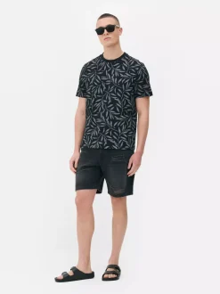 Primark Topy I T-Shirty<T-shirt ze wzorem liście