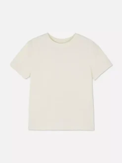 Dzieci Primark Topy I T-Shirty<T-shirt z okrągłym dekoltem i teksturowanym motywem