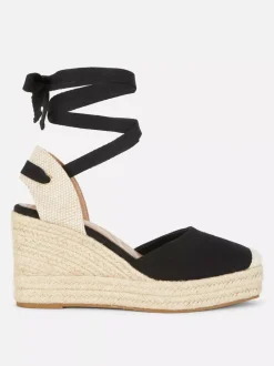Primark Szpilki<Wiązane sandały na koturnie