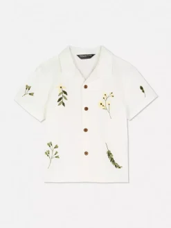 Dzieci Primark Koszule|Topy I T-Shirty<Wyszywana koszula z krótkim rękawem