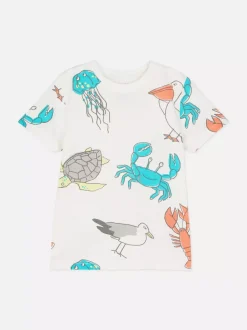 Dzieci Primark Topy I T-Shirty<Wzorzysty T-shirt z krótkim rękawem
